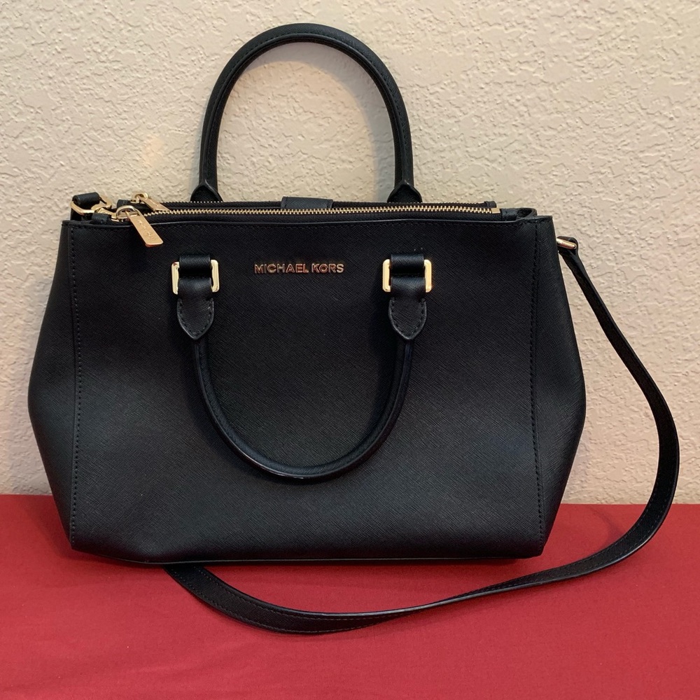 Michael Kors Sutton Medium Satchel Navy